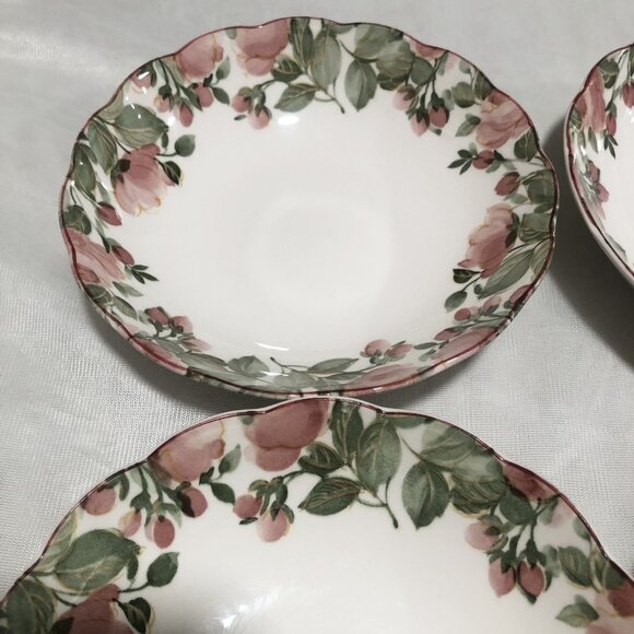 Vintage Set of 4 Nikko PRECIOUS Salad Plates 8” Japan Floral Scalloped - Picture 4 of 10